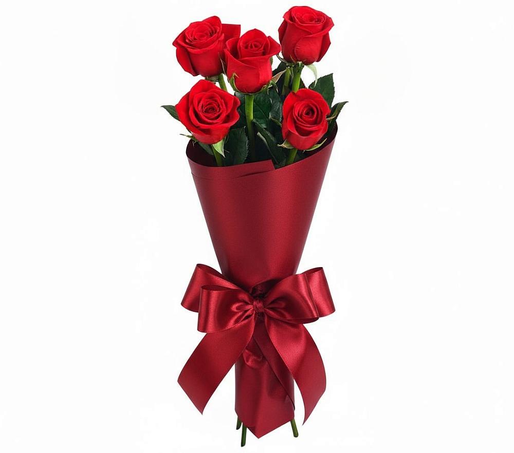 Букет 5 Красных роз Эдлесс Лав в Астрахани