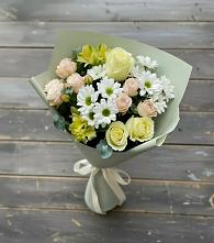 Букет цветов из:  Альстромерии, Розы и Хризантемы в Астрахани