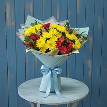 Букет цветов из:  Альстромерии и Хризантемы в Астрахани