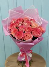 Букет 15 Розовых роз Равель #REPLACE_PRED# Астрахани