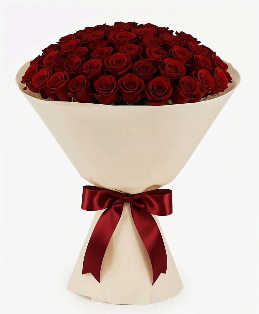 Букет 101 Бордовая роза Блэк Бакарра в Астрахани